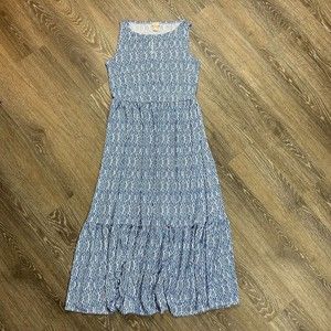 Chico's Tiered Chevron Print Maxi Dress Size 0(4/6) EUC